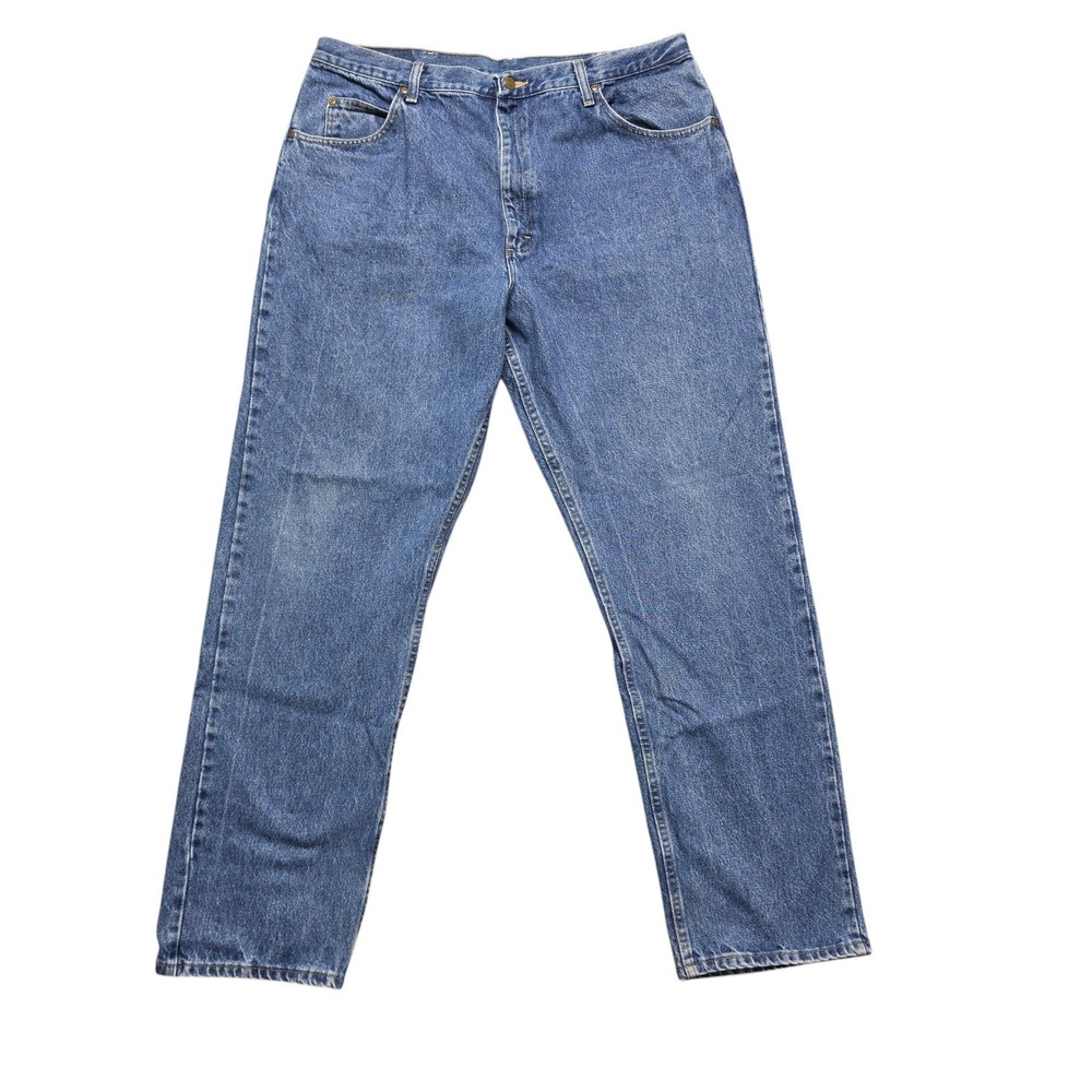 90s Y2K Grunge Gorpcore Straight Leg Denim Jeans Mens 40x34 Blue Riders by Lee